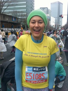 Beata Sadowska pod czas maratonu w Tokio w 2012 r.